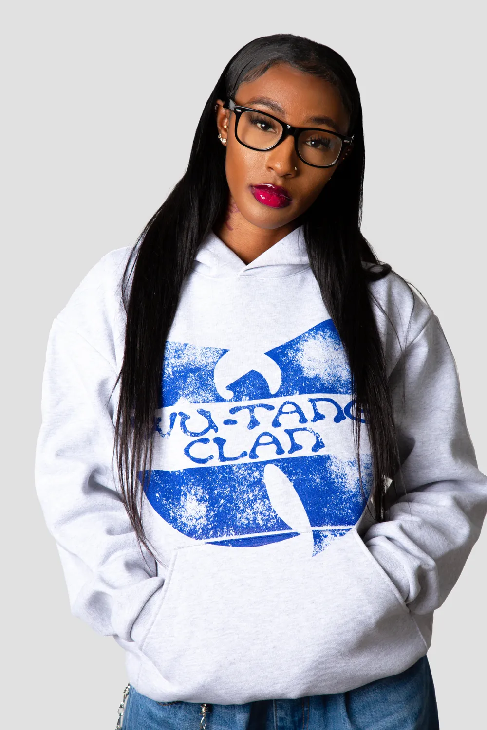 Wu-Tang Faded 36 Hoodie Kapuzenpulli Grau