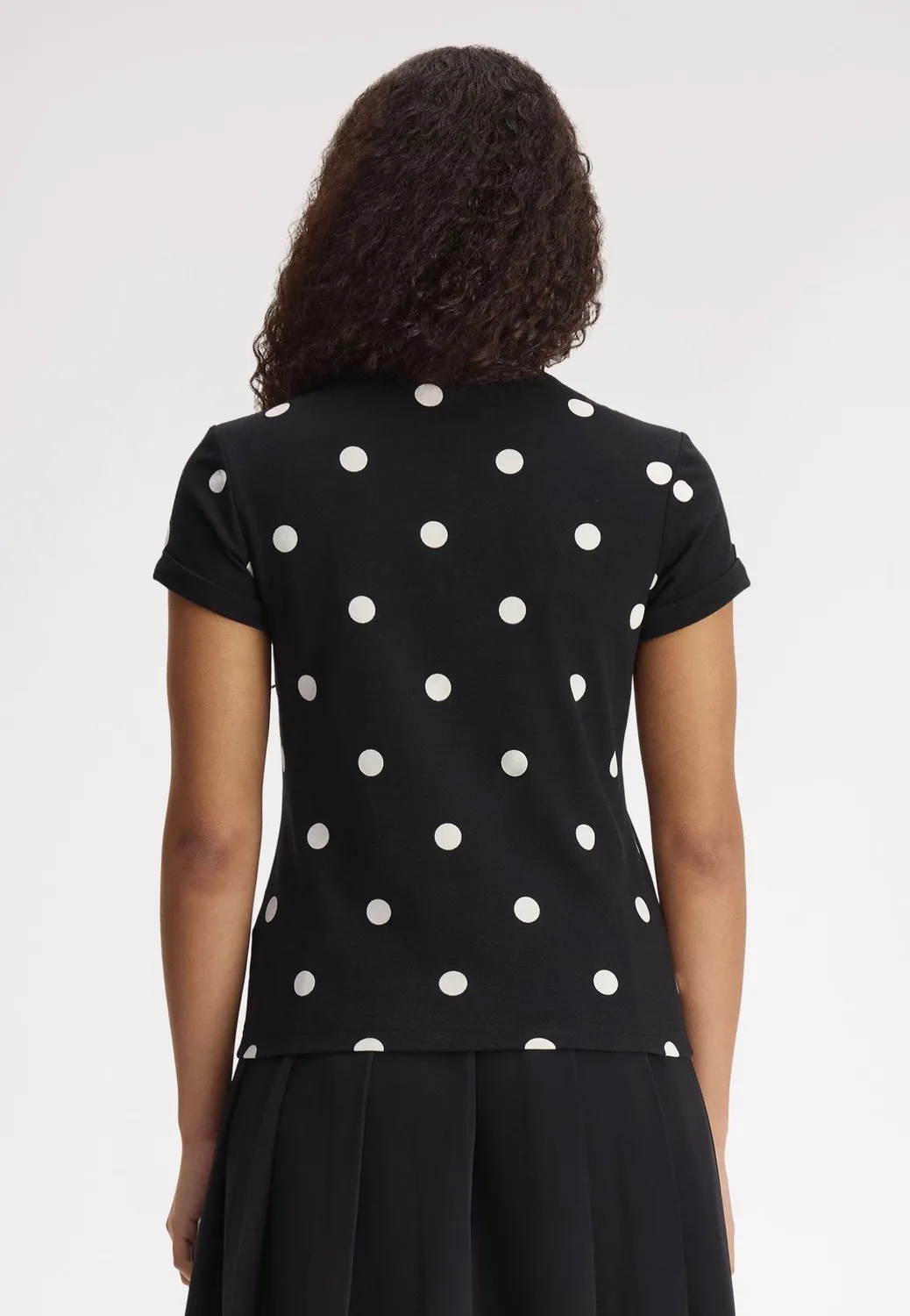 Impericon Polka Dot Black Polo Baumwolle Damen Neuheit