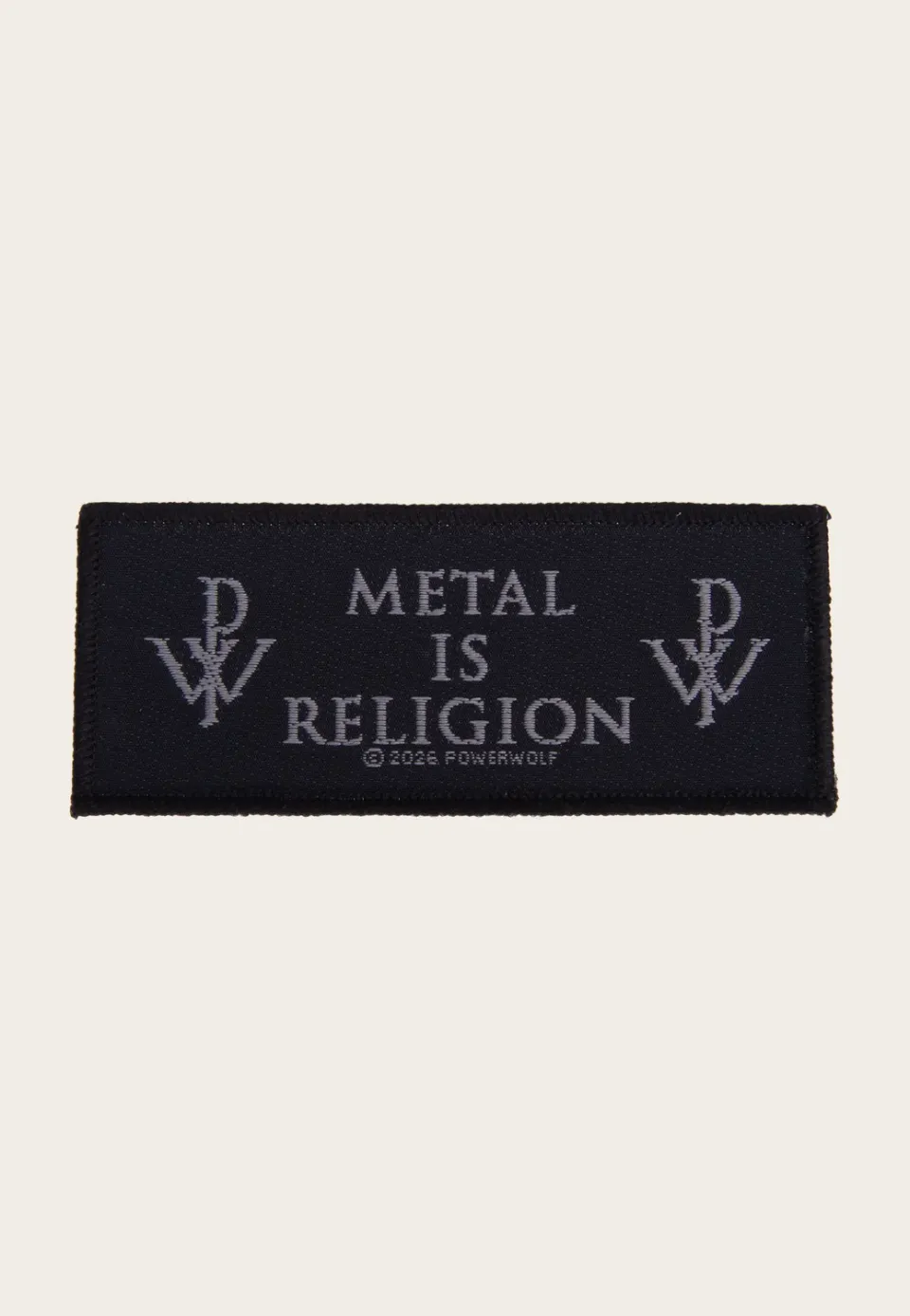 Impericon Metal Is Religion Aufnäher Schwarz Polyester