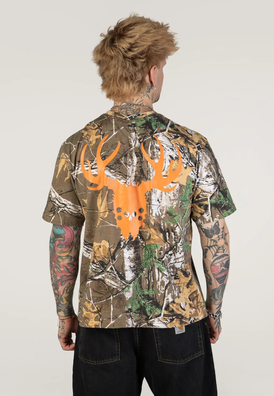 Impericon Logo Real Camo T-Shirt Grün Unisex