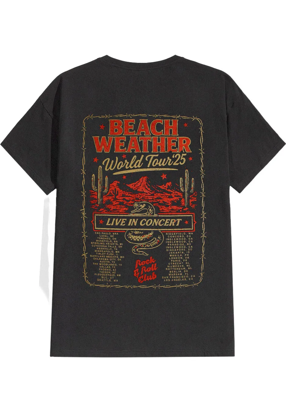 Impericon Tour 2025 Stone Washed Black T-Shirt schwarz