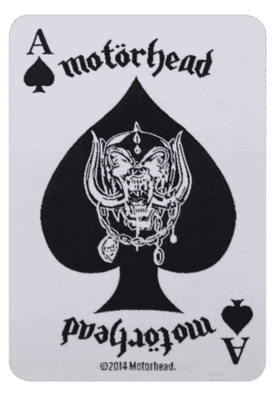 Impericon Ace Of Spades Card Aufnäher weiß Onesize