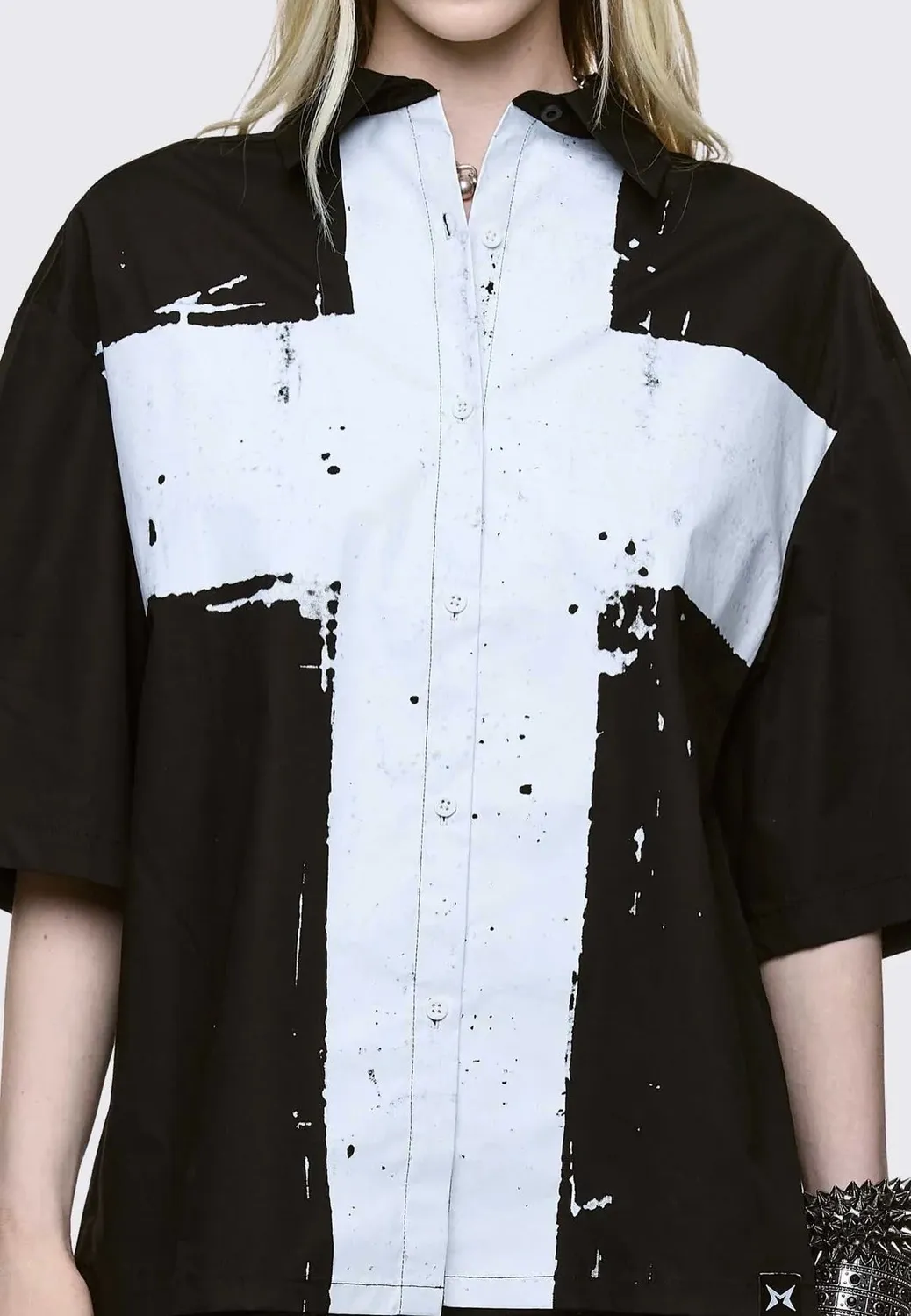 Impericon Never Saint Black Hemd Gothic Damen