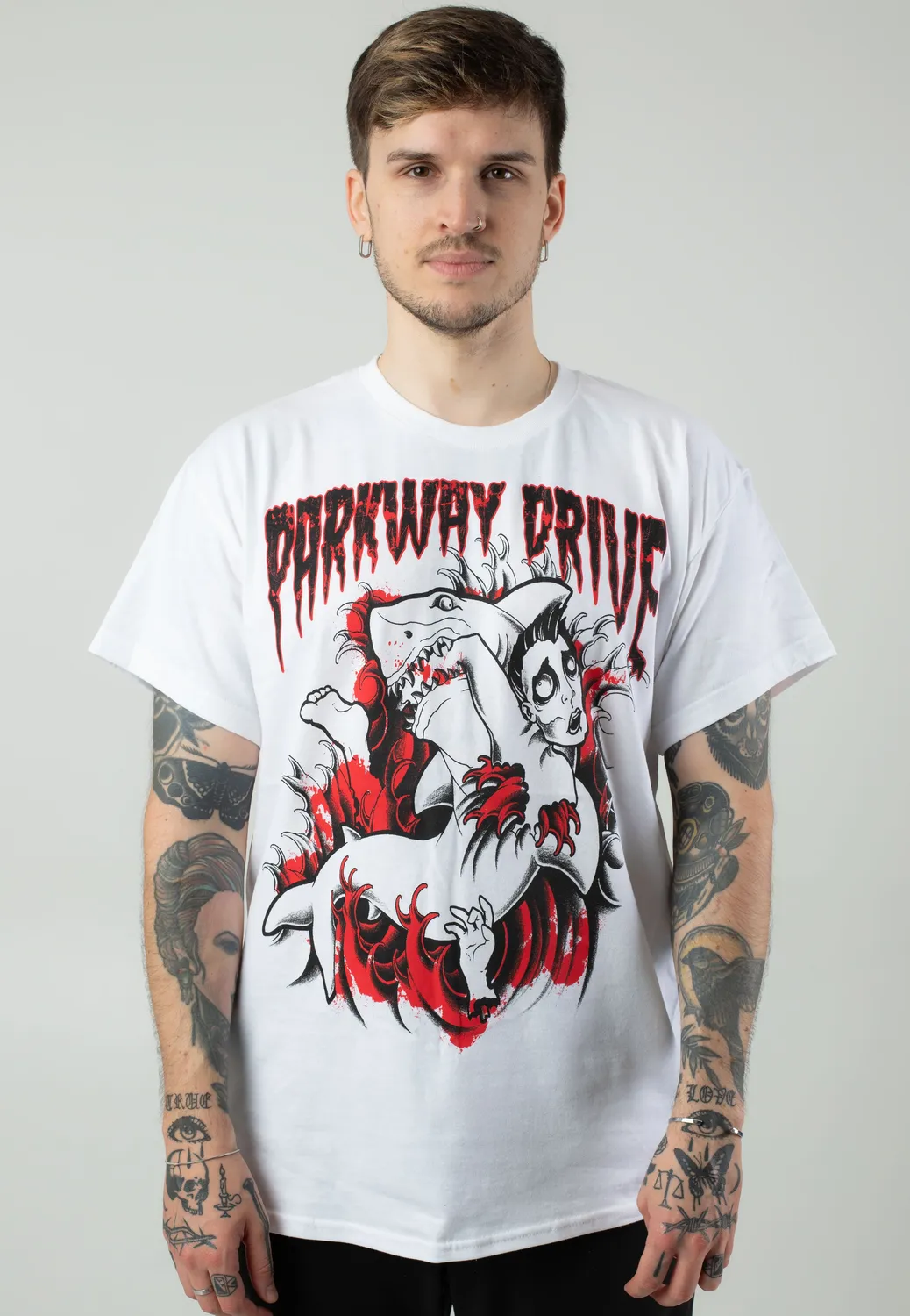 Impericon Blood Shark Anniversary Edition T-Shirt weiß