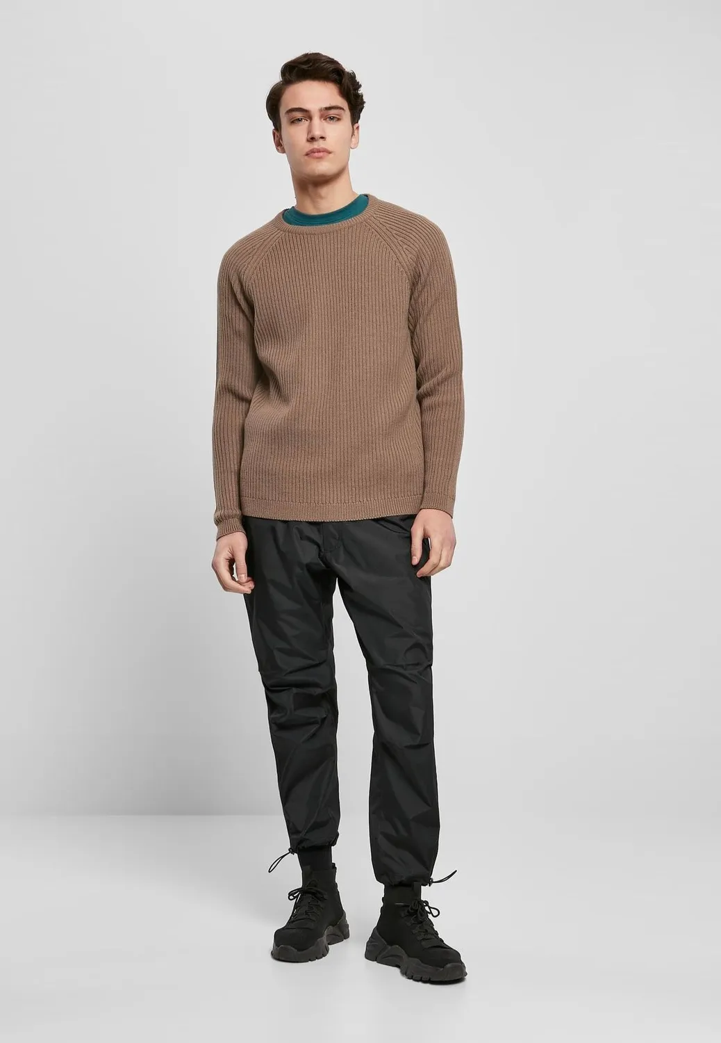 Impericon Ribbed Raglan Dark Khaki Pullover Strick