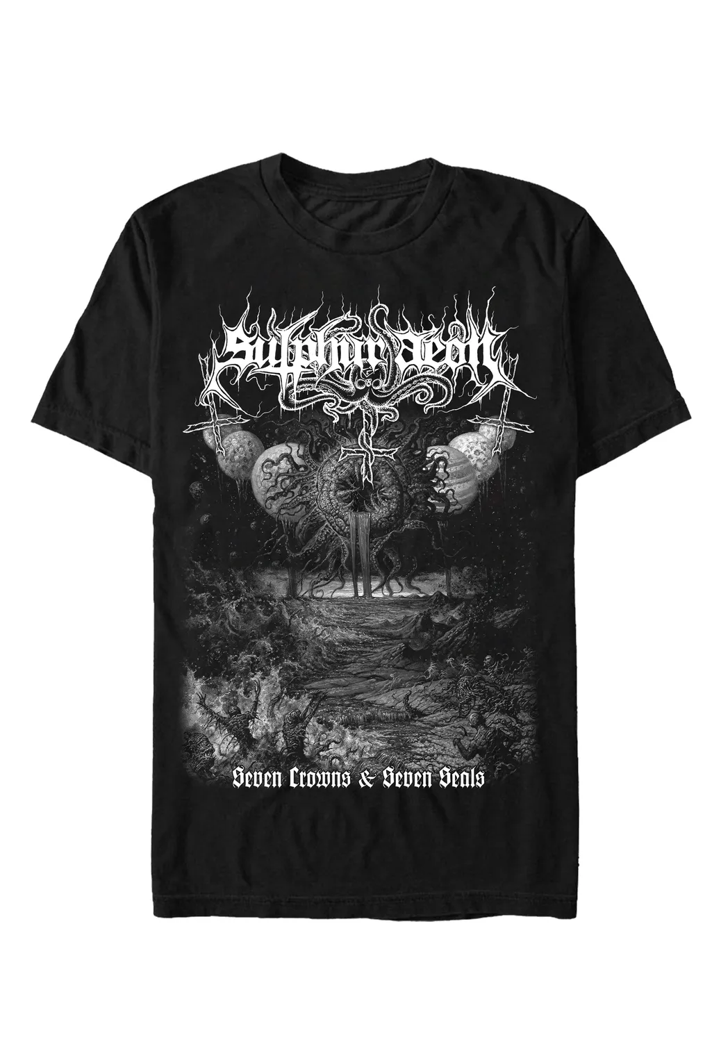 Sulphur Aeon Seven Crowns And Seven Seals T-Shirt Schwarz