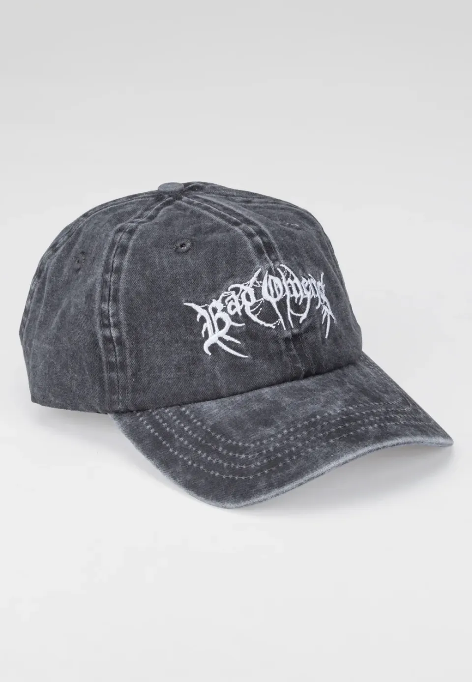 Impericon Black Metal Logo Cap Stone Washed schwarz