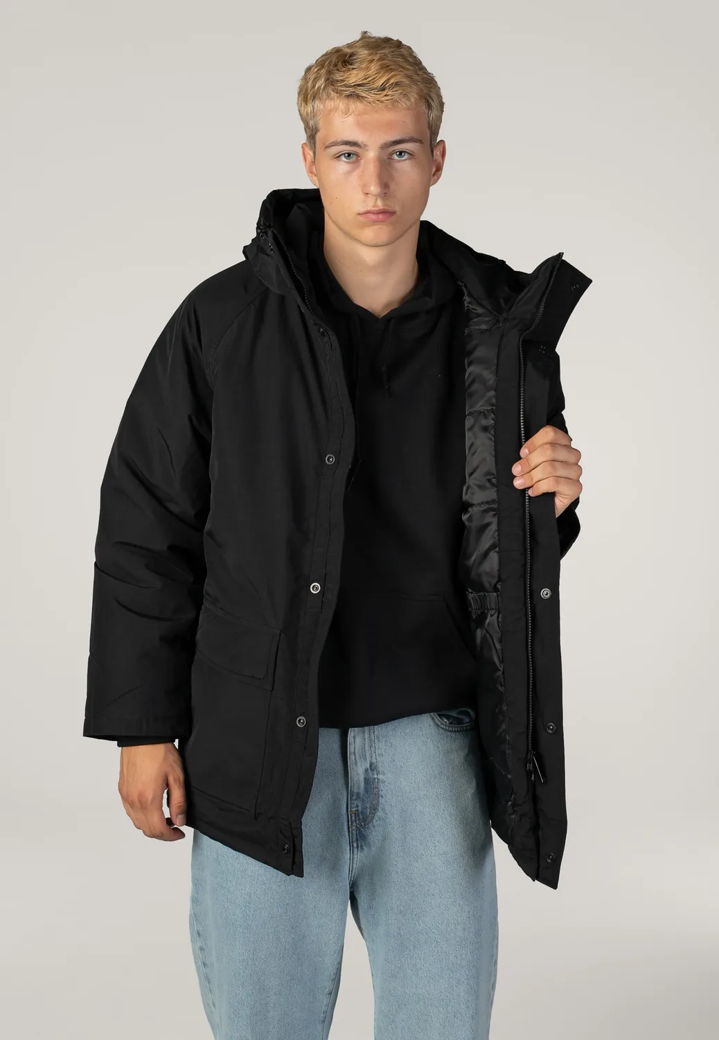 Impericon Stanwood Black Jacke lang Nylon