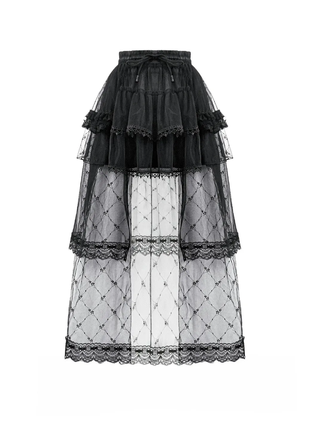 Impericon Goth Lolita Diamond Lace Rock schwarz