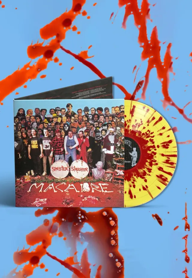 Sinister Slaughter Ltd Yellow Red Splattered Vinyl LP Limitiert
