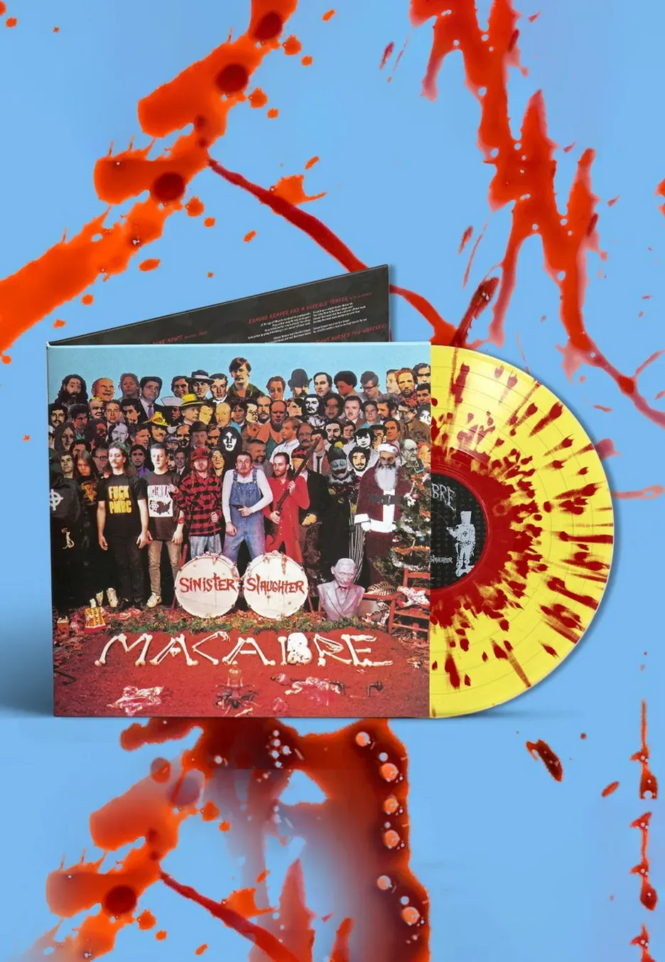 Sinister Slaughter Ltd Yellow Red Splattered Vinyl LP Limitiert
