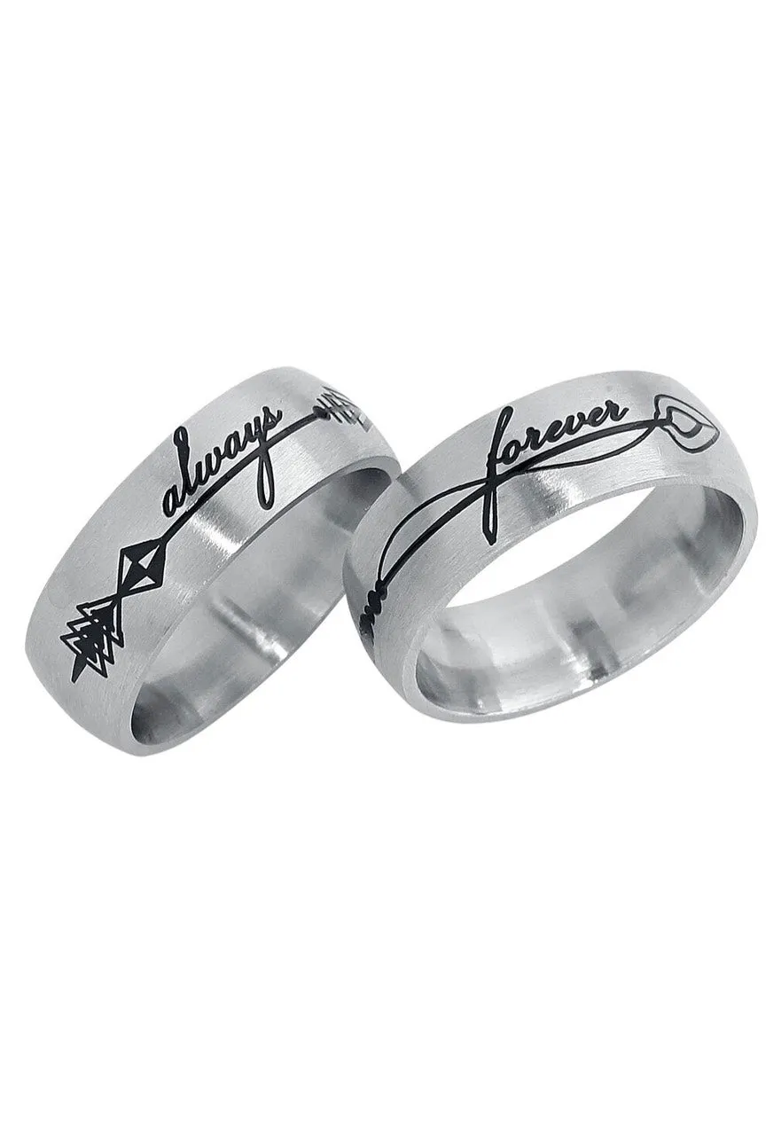 Impericon Always And Forever Silver Ring Set silber