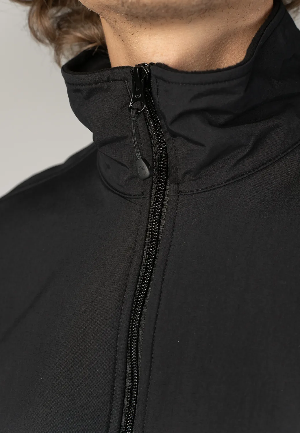 Impericon Edmore Black White Jacke Schwarz Fleece