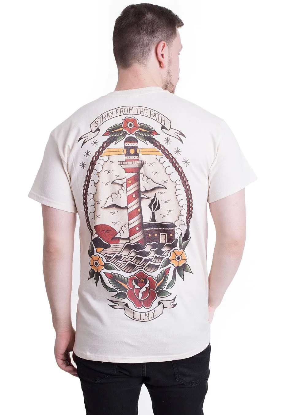 Impericon Tattoo Lighthouse Natural T-Shirt beige