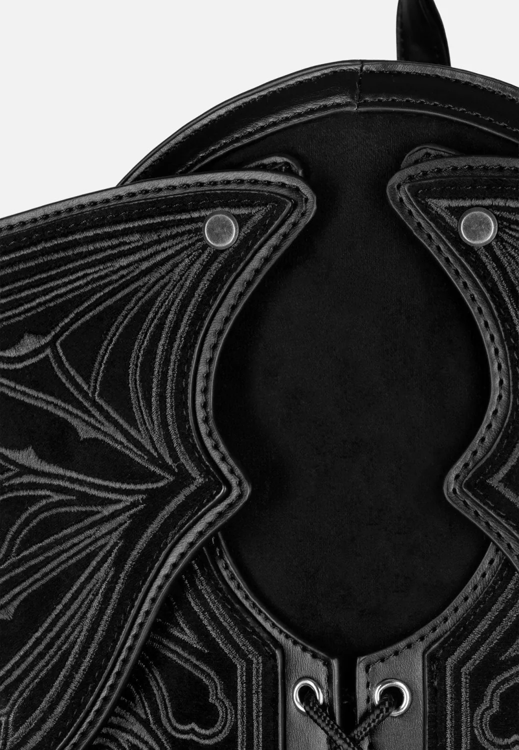 Impericon Obsidian Moth Suede Black Rucksack schwarz