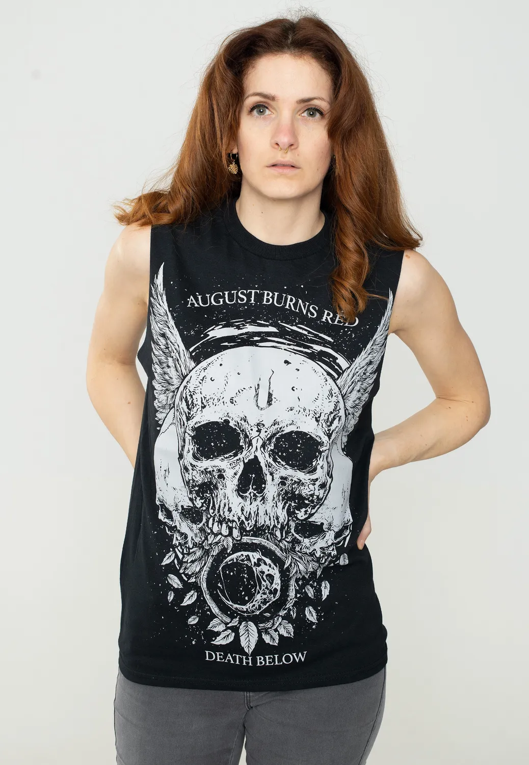 Impericon Death Below Winged Skull Tank-Top schwarz