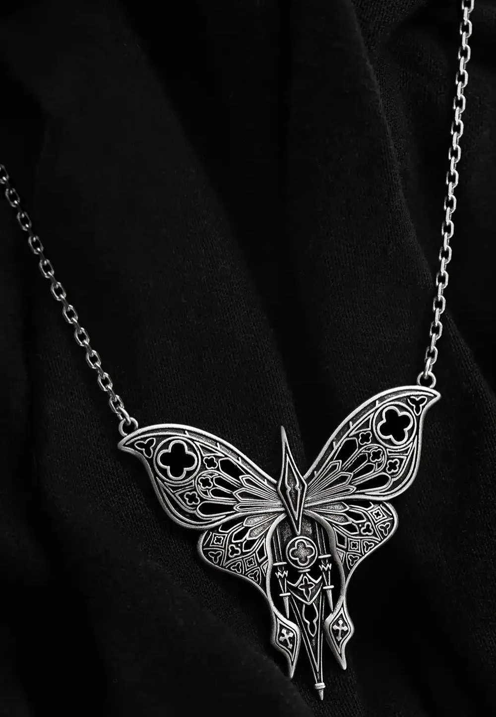 Impericon Sanctuary Moth Kette silber Onesize Gothic