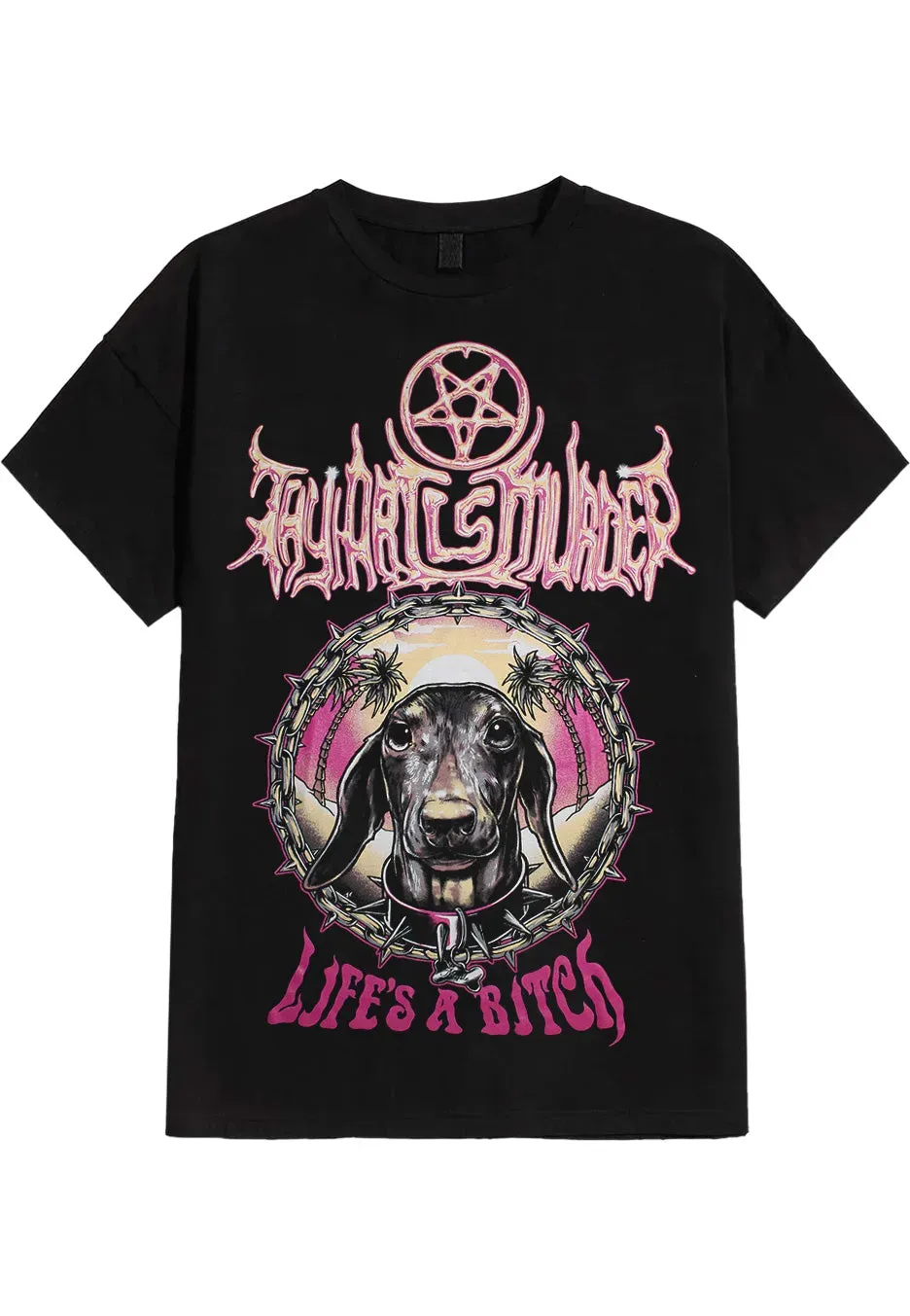 Dog T-Shirt schwarz Death Metal Unisex