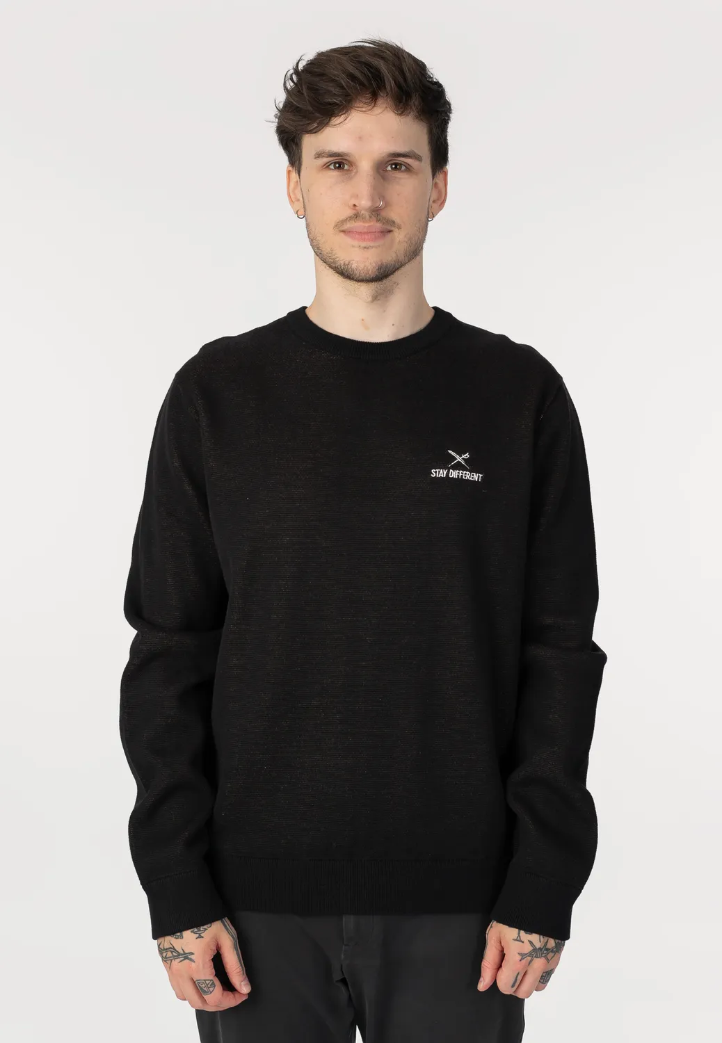 Impericon Stay Different Knit Black Pullover Herren Strick