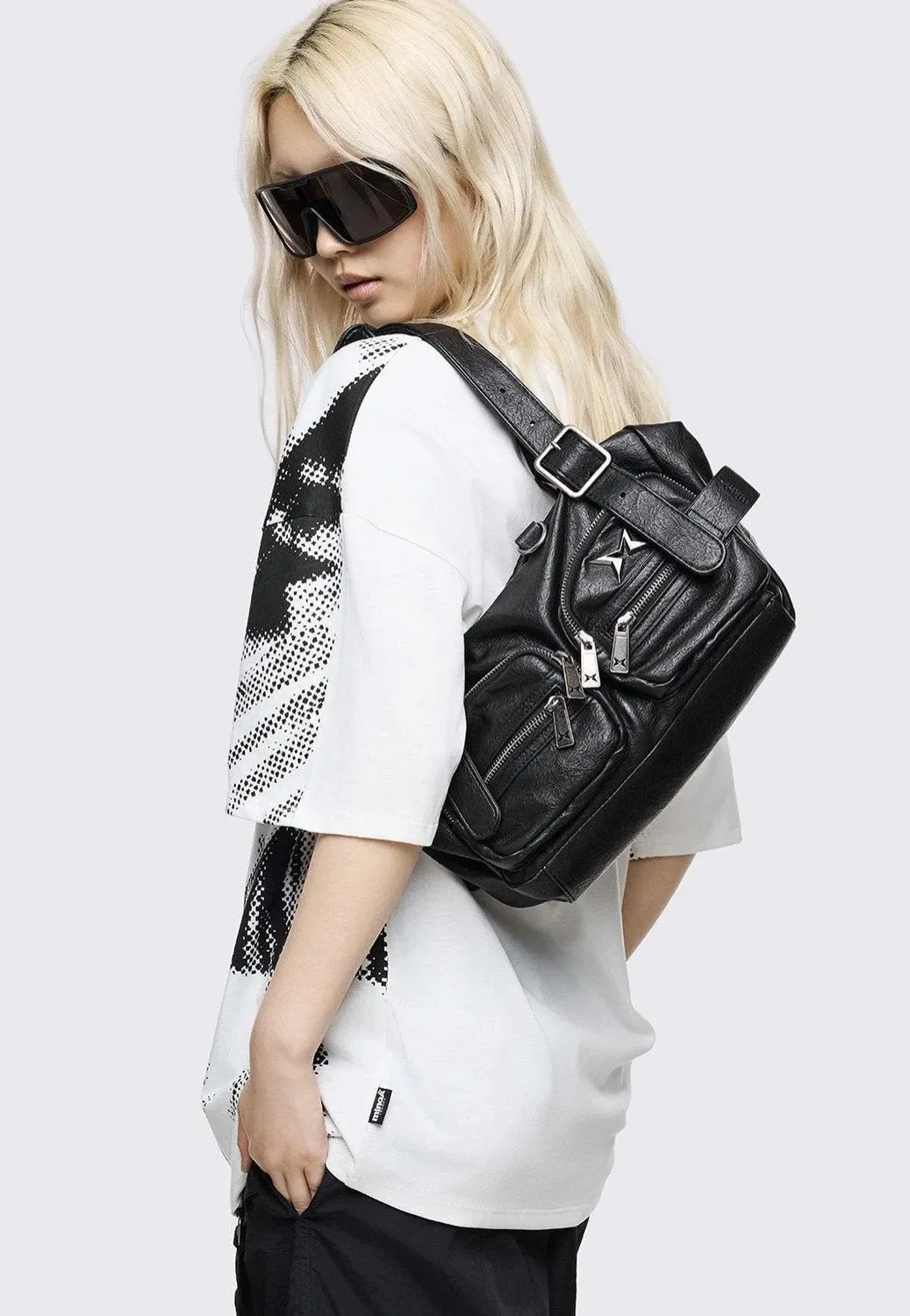 Impericon Soot Vegan Shoulder Black Tasche