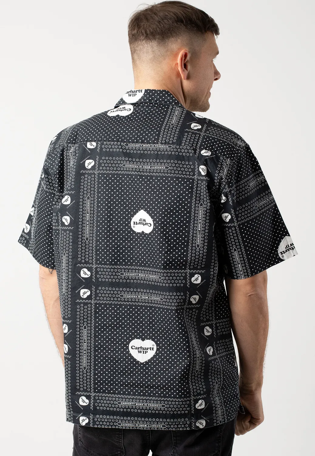 Impericon Heart Bandana Print Black Hemd kariert