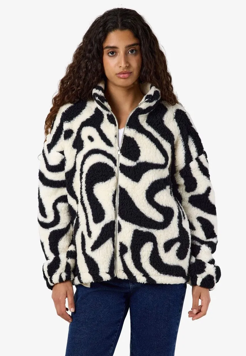Impericon Luca Check Soft Fleece Jacke schwarz-weiß