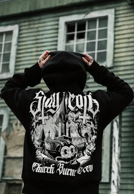 Church Burner Crew Black Hoodie schwarz Unisex