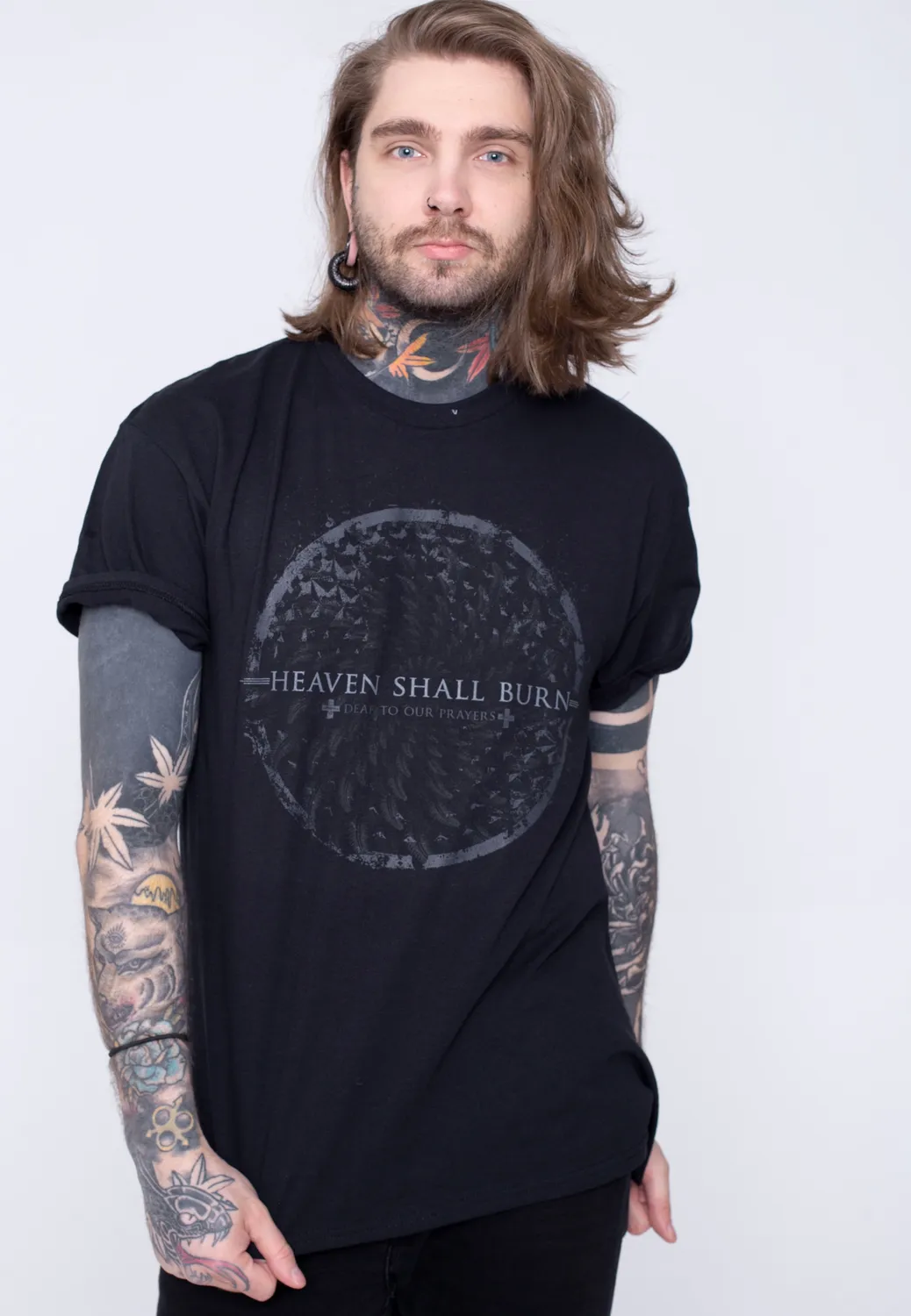 Deaf To Our Prayers Cross T-Shirt schwarz