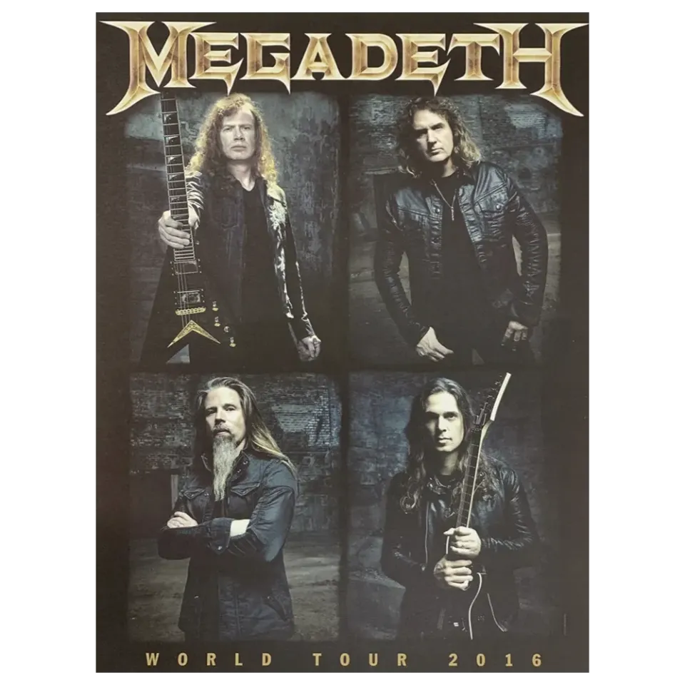 Megadeth World Tour 2016 Poster 46x61 cm