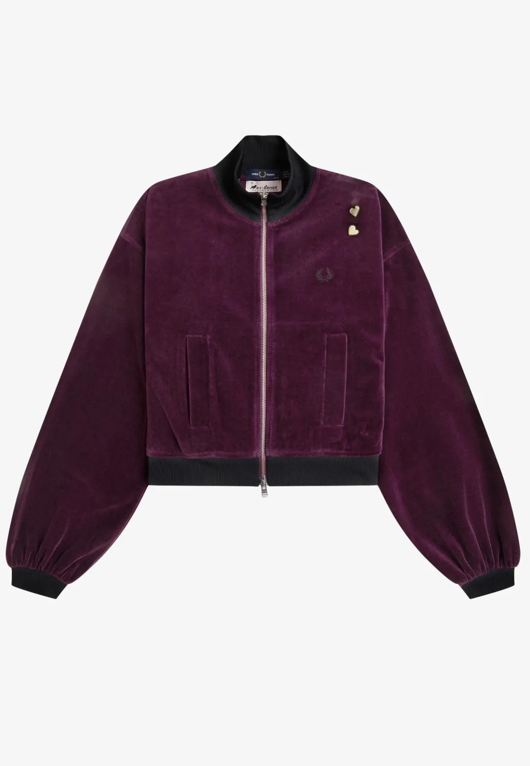 Impericon Velour Track Plum Jacke lila Damen