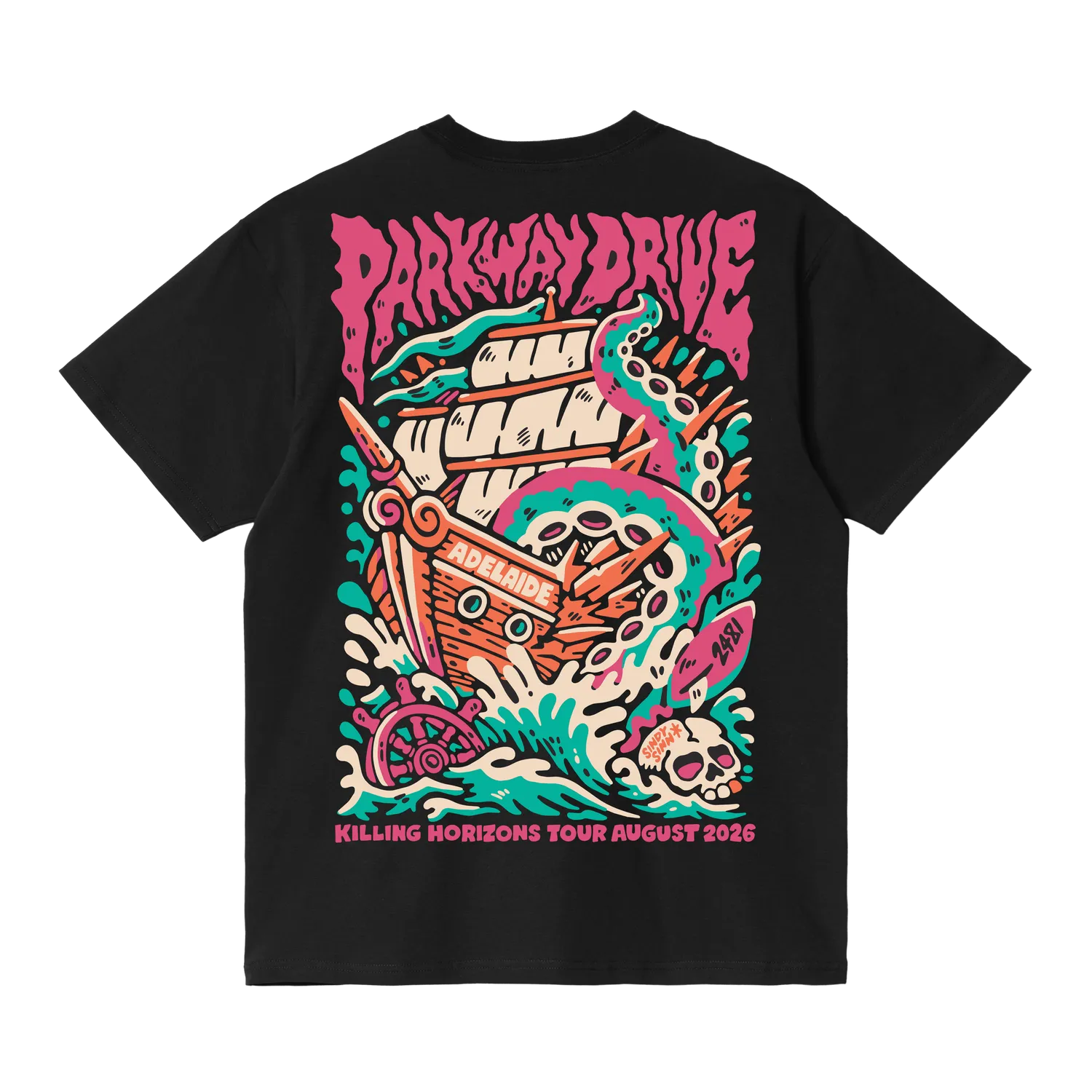 Parkway Drive Killing Horizons Octopus Adelaide T-Shirt