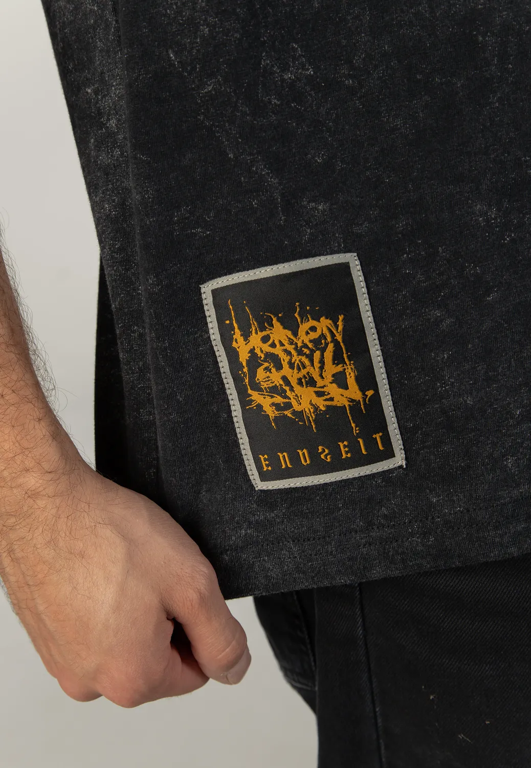 Impericon Logo Acid Wash Premium T-Shirt schwarz