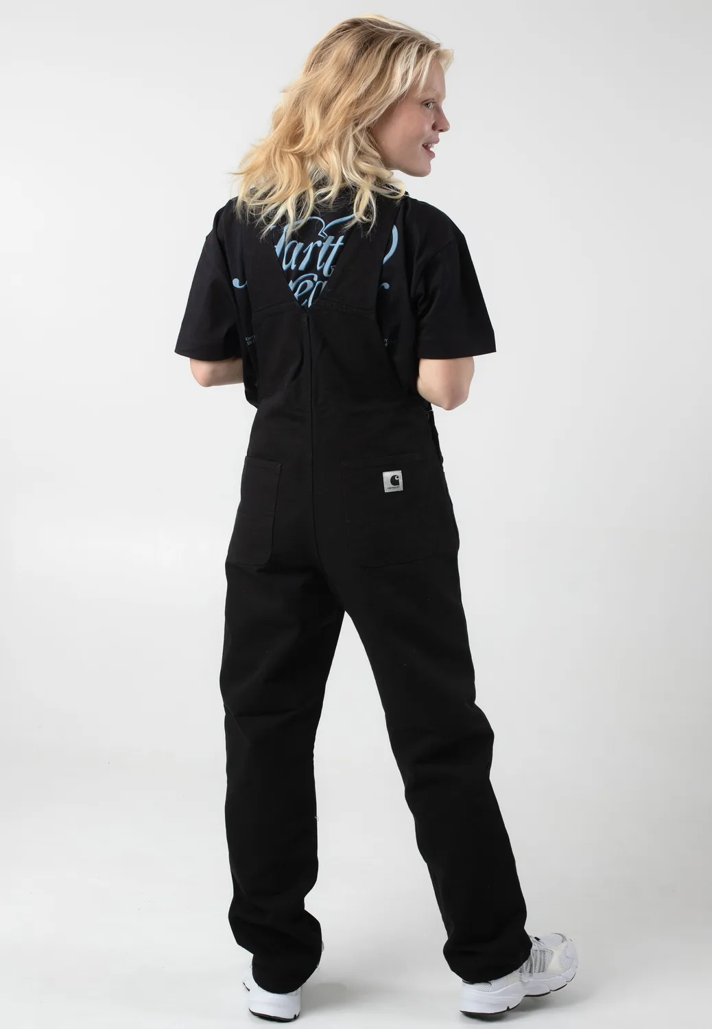 Impericon W' Bib Straight Rinsed Black Latzhose Denim