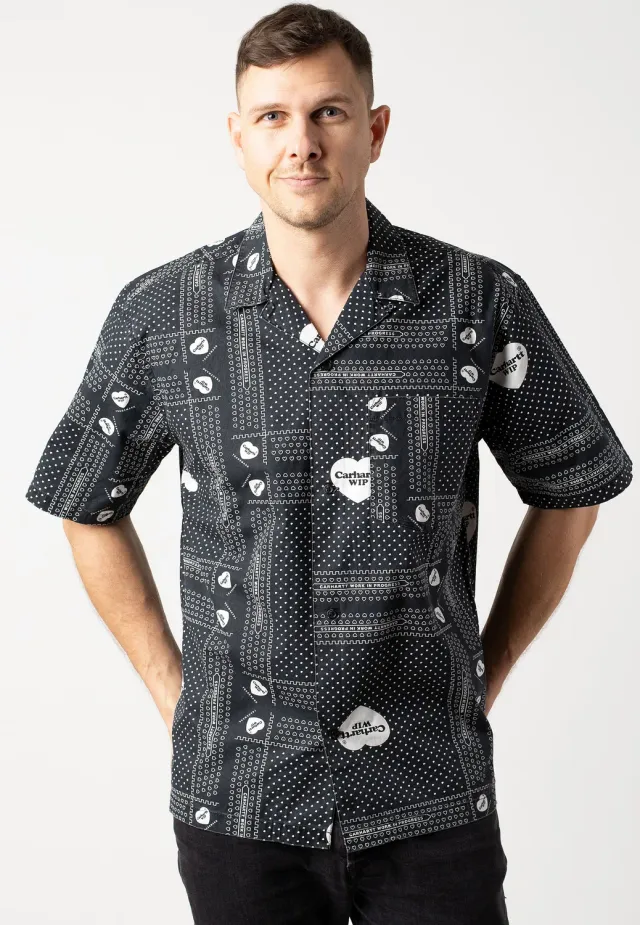 Impericon Heart Bandana Print Black Hemd kariert