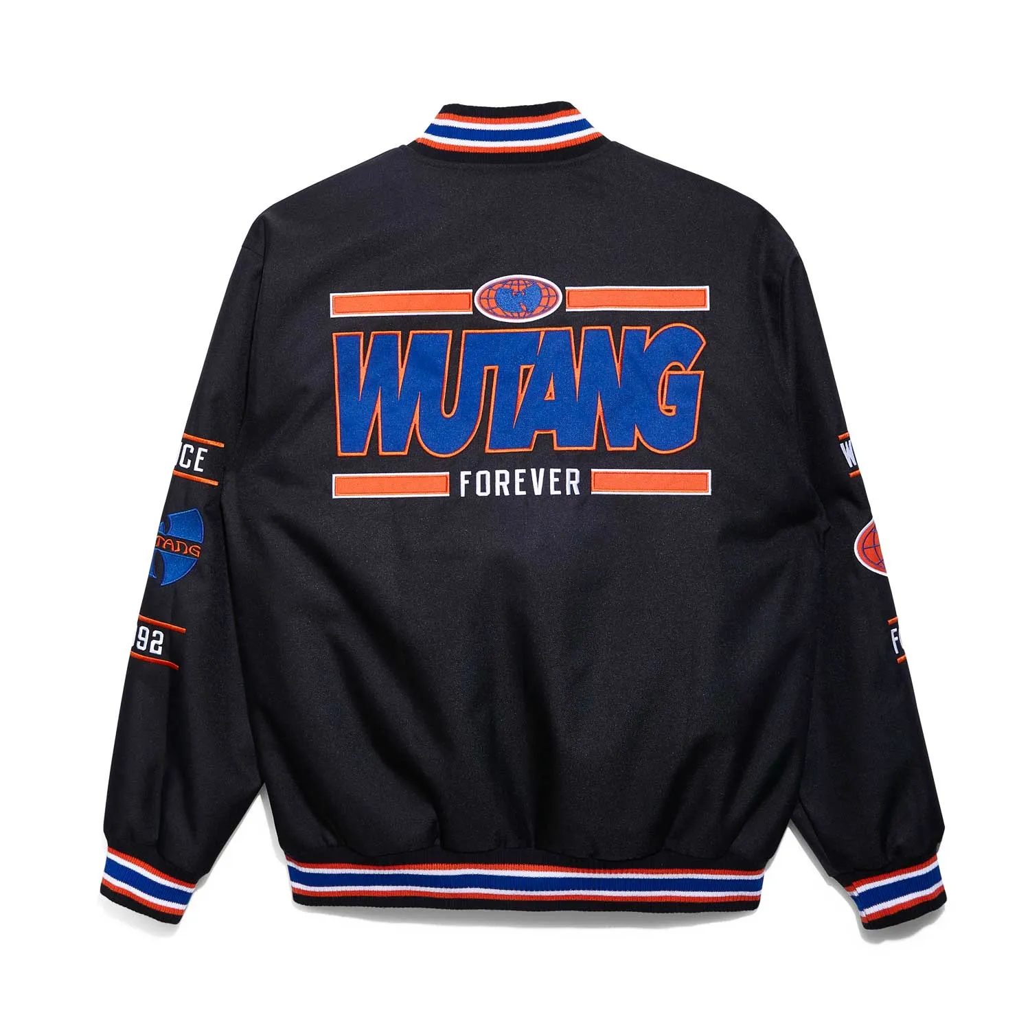 Wu-Tang All-City Jacket Black Orange Collegejacke Poly-Twill
