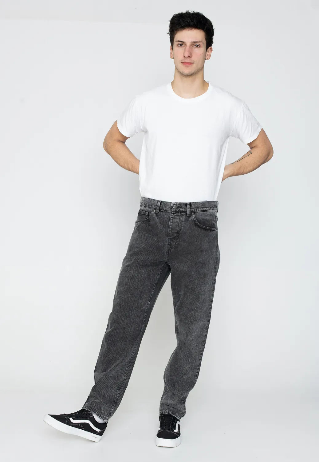 Impericon Newel Worn Washed Black Jeans Loose Fit schwarz