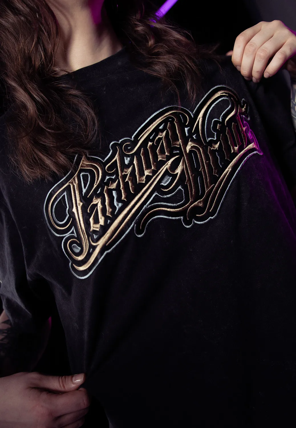 Impericon Logo Acid Wash Premium T-Shirt schwarz