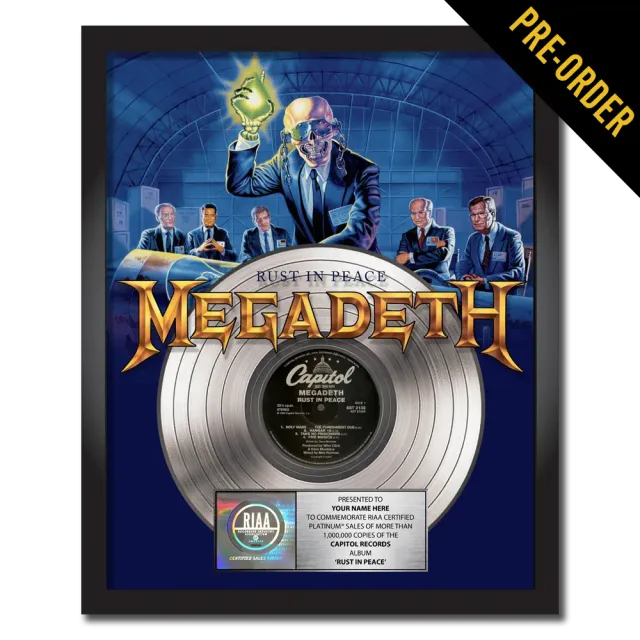 Megadeth Rust In Peace Plakette Platin-Vinyl personalisiert