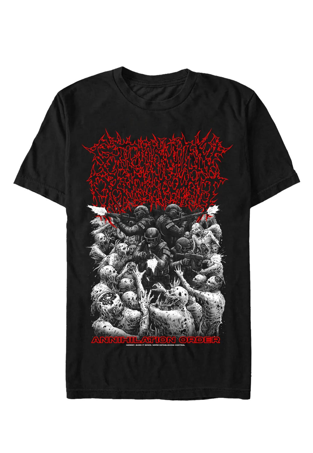 Annihilation Order Black T-Shirt S-3XL Death Metal