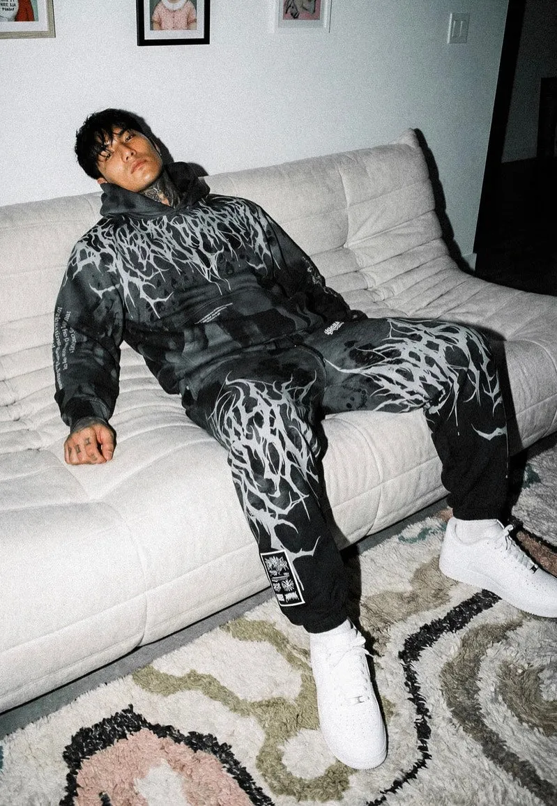 Impericon Reign Of Blood Grey Dye Jogginghose Relaxed Fit