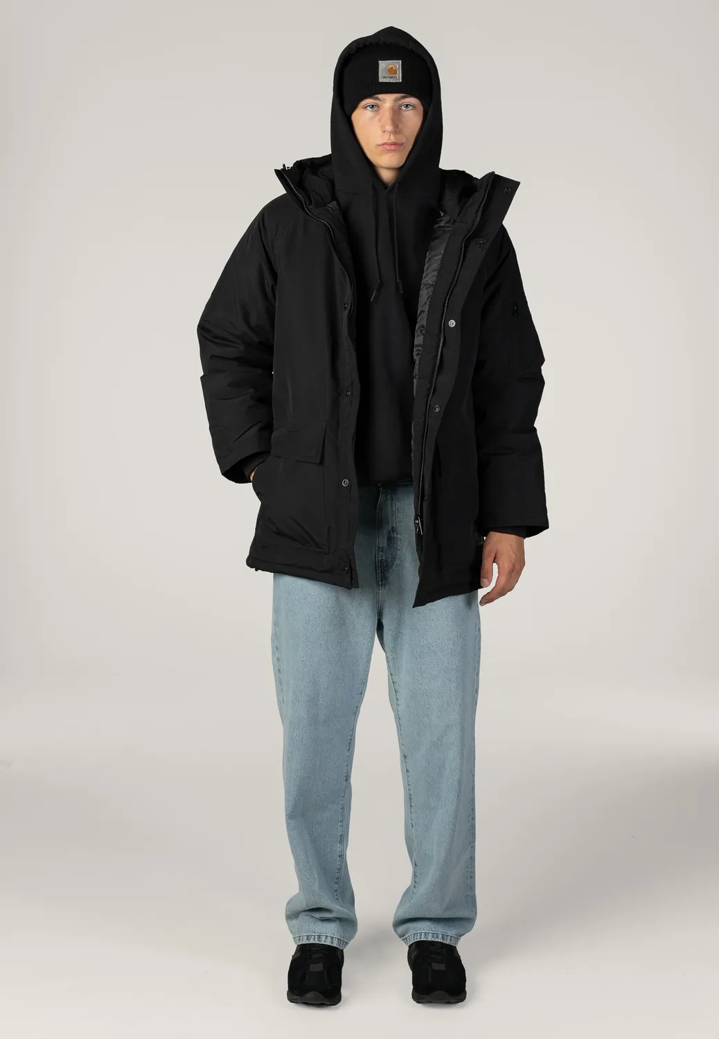 Impericon Stanwood Black Jacke lang Nylon