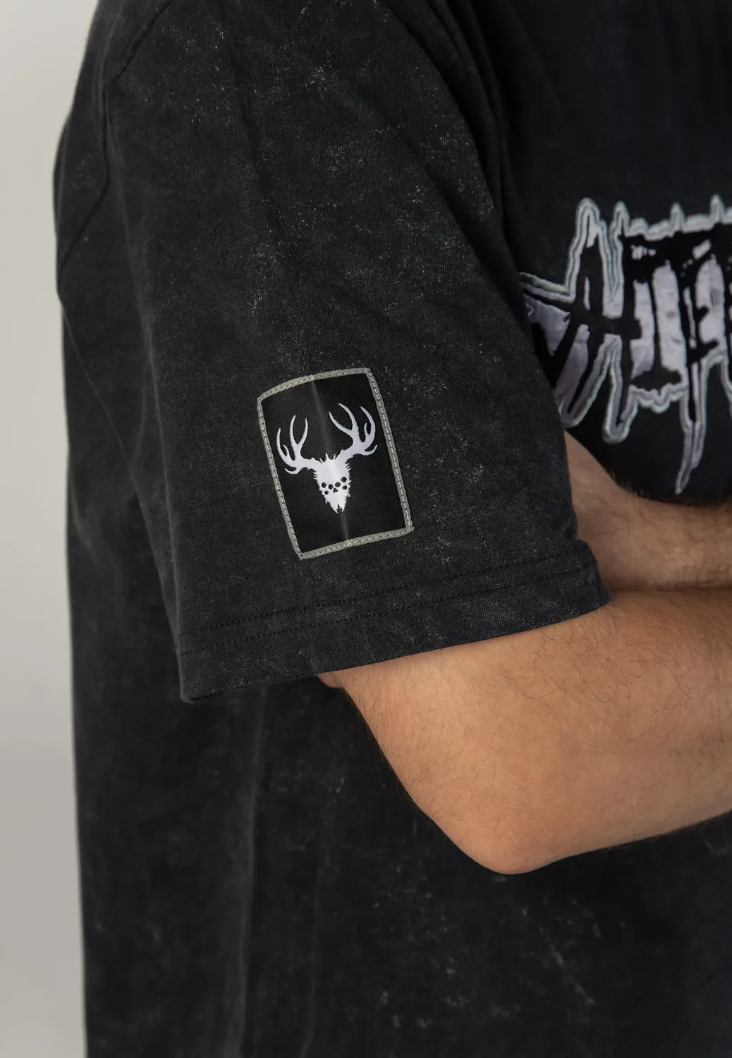 Impericon Logo Acid Wash Premium T-Shirt schwarz