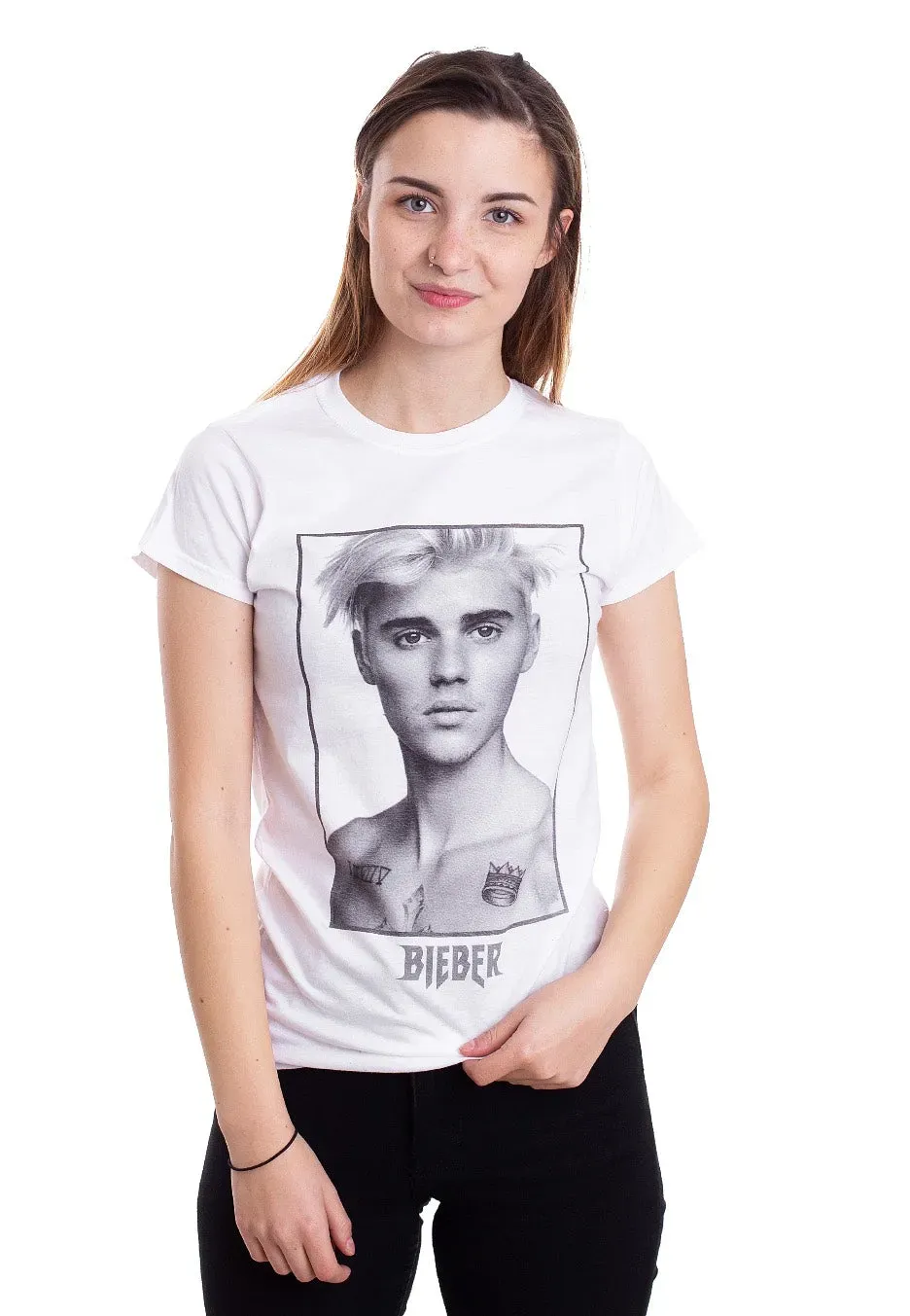 Sorry White Girly Shirt Weiß Größe M Kurzarm Pop