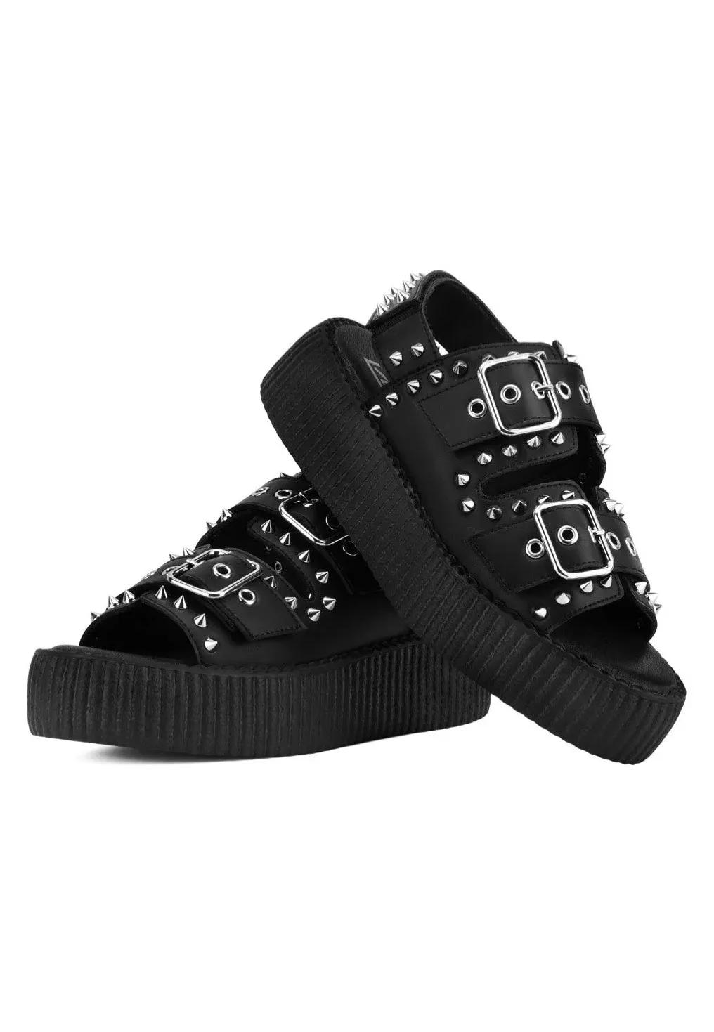 Impericon Viva High Stud Sandalen Schwarz Nieten Gothic