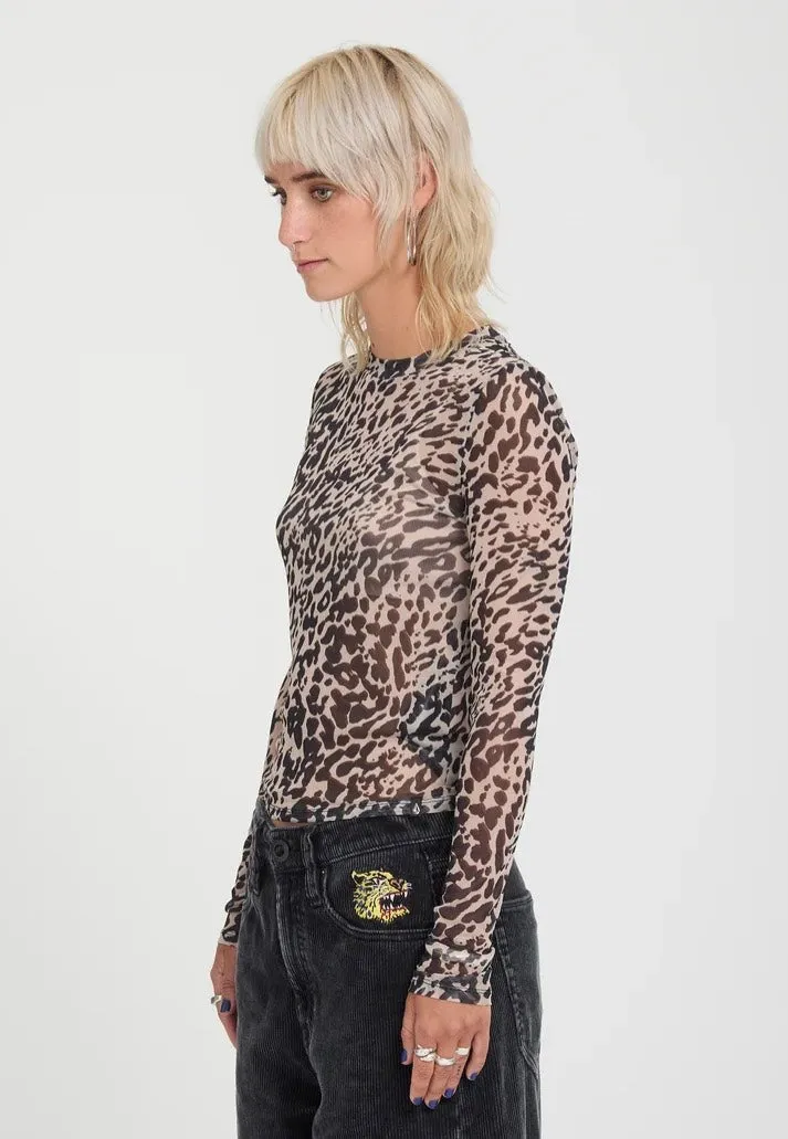 Impericon Tigardi Mesh Animal Longsleeve braun