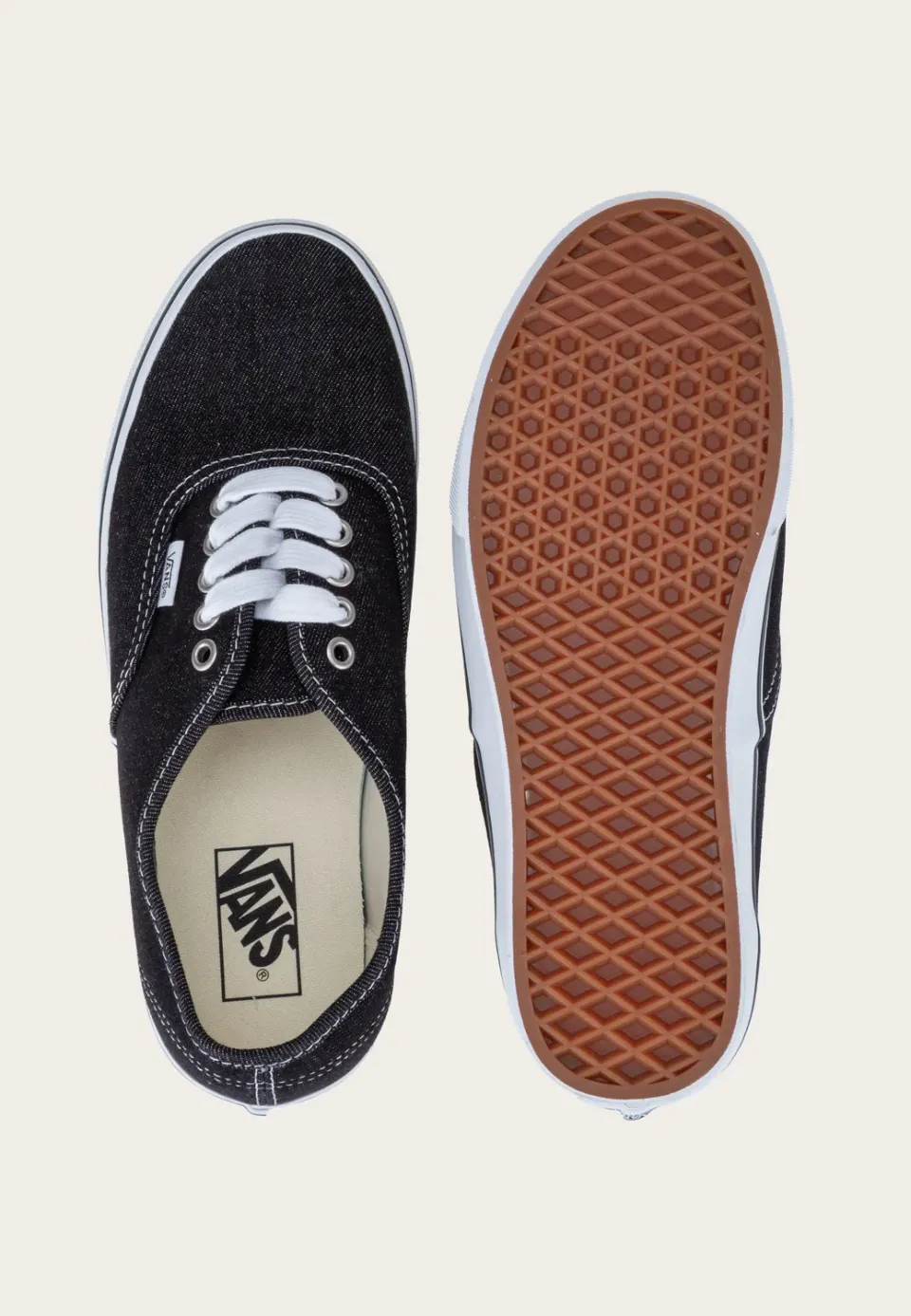 Impericon Authentic Denim Black/White Skate-Schuhe Canvas Low