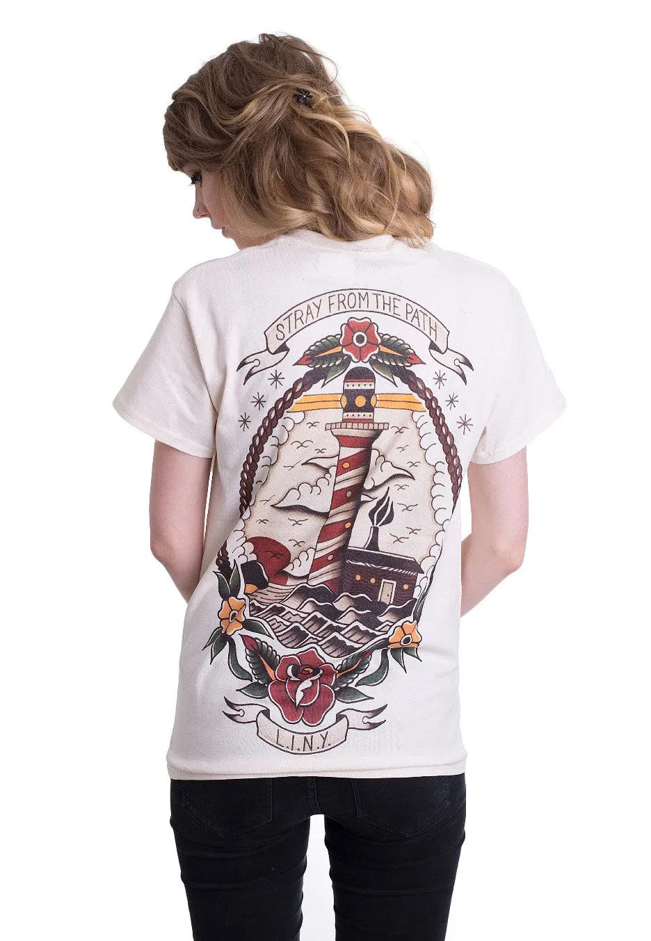 Impericon Tattoo Lighthouse Natural T-Shirt beige