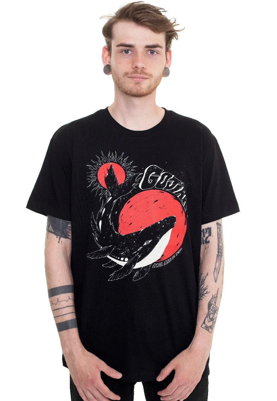 Impericon Whale Sun Moon T-Shirt schwarz nachhaltig
