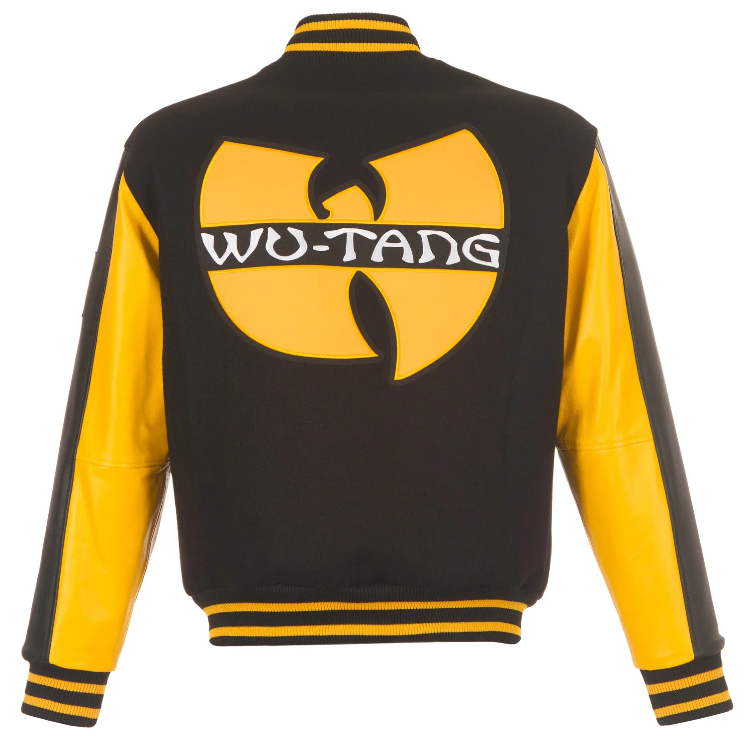 Wu-Tang Classic Logo Black & Yellow Patterned Sleeve Collegejacke Schwarz