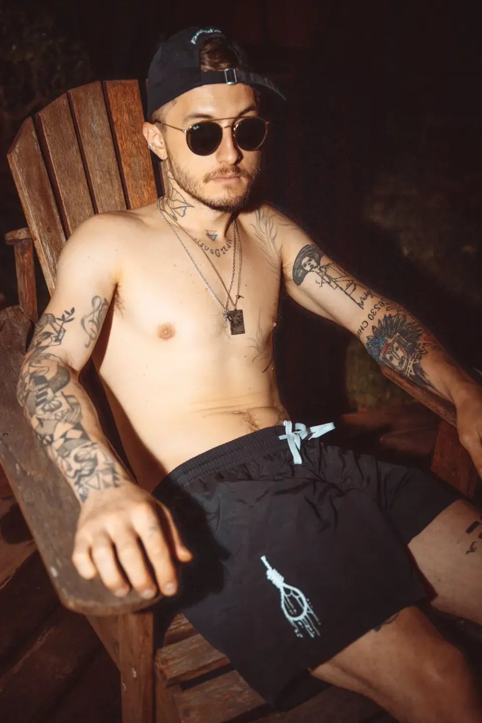 Paleface Swiss Swim Shorts Badeshorts schwarz